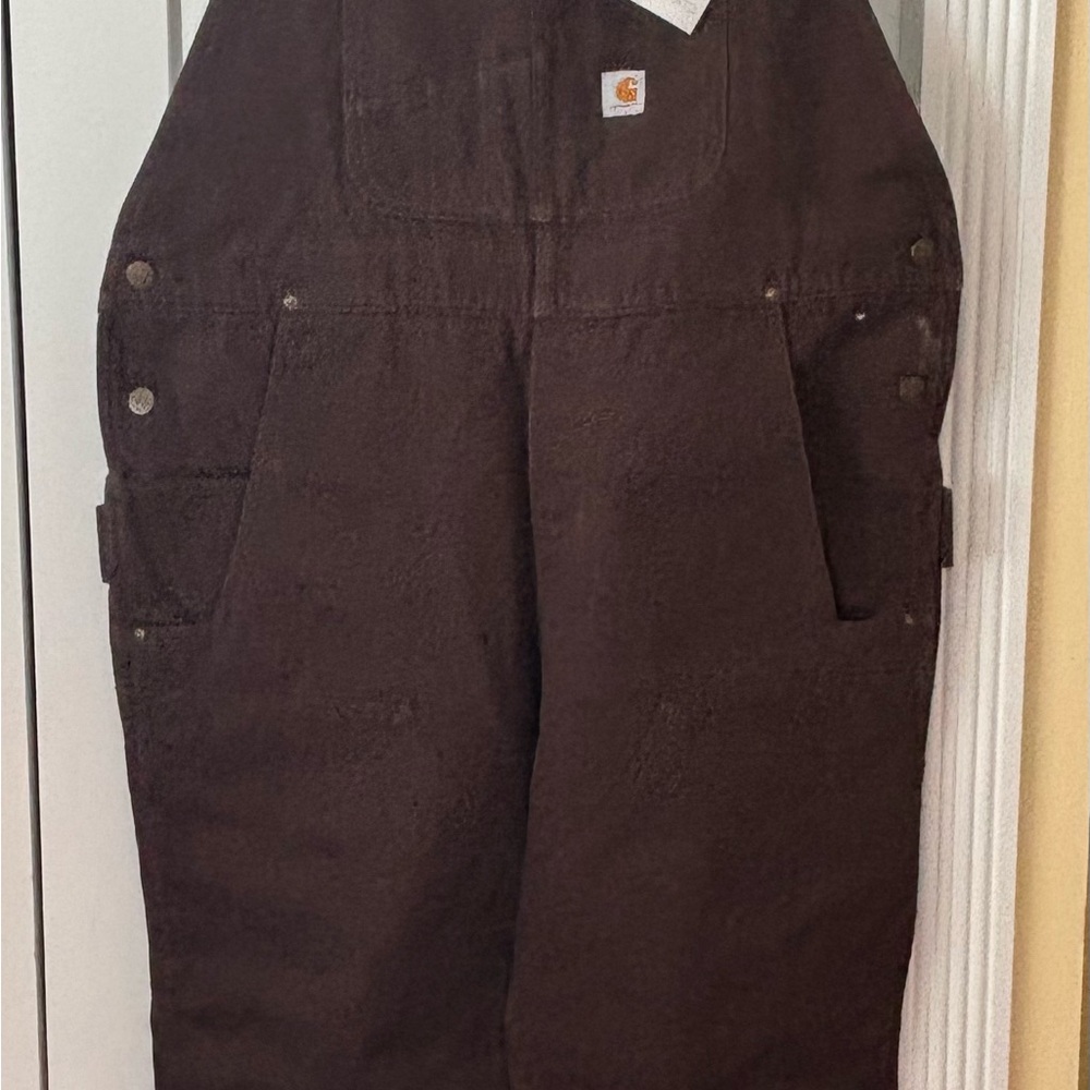 Carhartt Brown Insulated Overalls new never worn